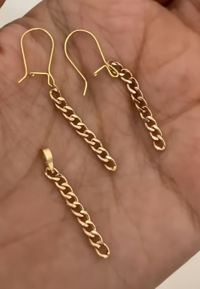 گوشواره و آویز زنجیری